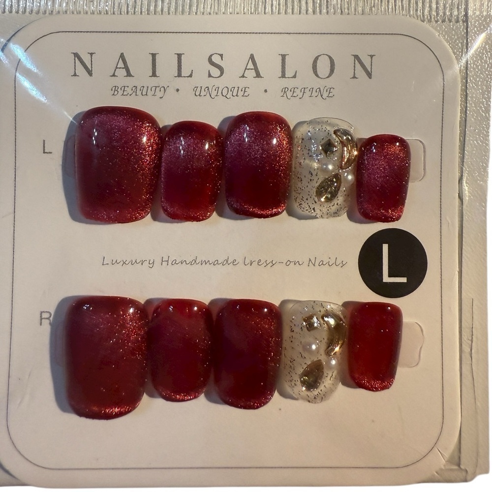 Nail Art Collection Luxury Handmade Press-On Nails – Large Size